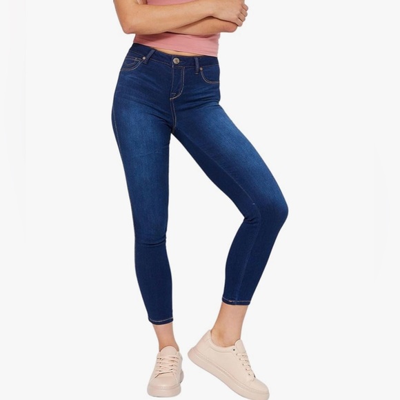 1822 Denim Dark Wash Skinny Jeans Size 10 - Picture 1 of 6